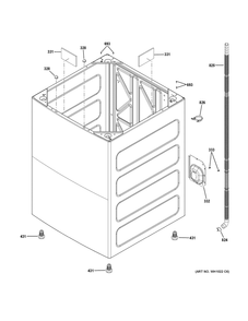 Cabinet Diagram and Parts List for  General Electric Washer