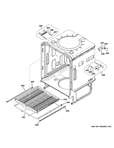 Body Parts 2 Diagram and Parts List for  General Electric Dishwasher