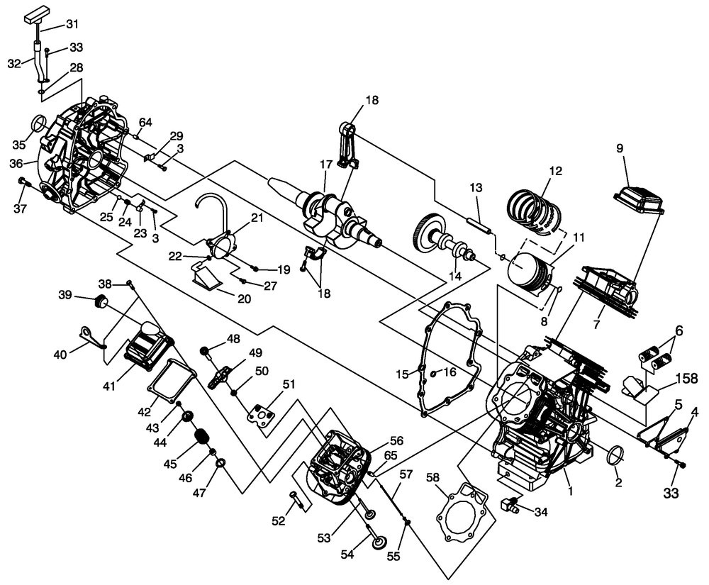 Engine 9 Diagram and Parts List for (0007V25841)(2007) Generac Generator