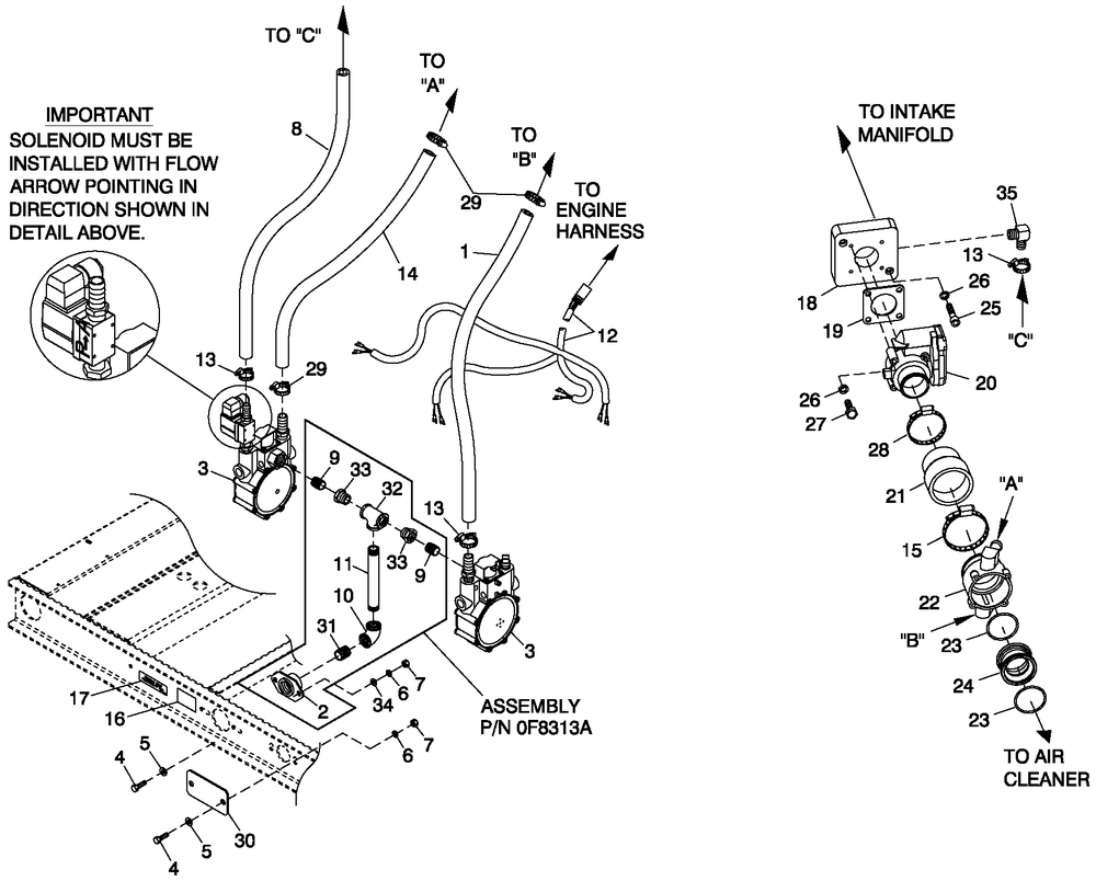Ev Fuel System 60kw C4 Nat Gas Diagram and Parts List for (0508V27088)(2008) Generac Generator