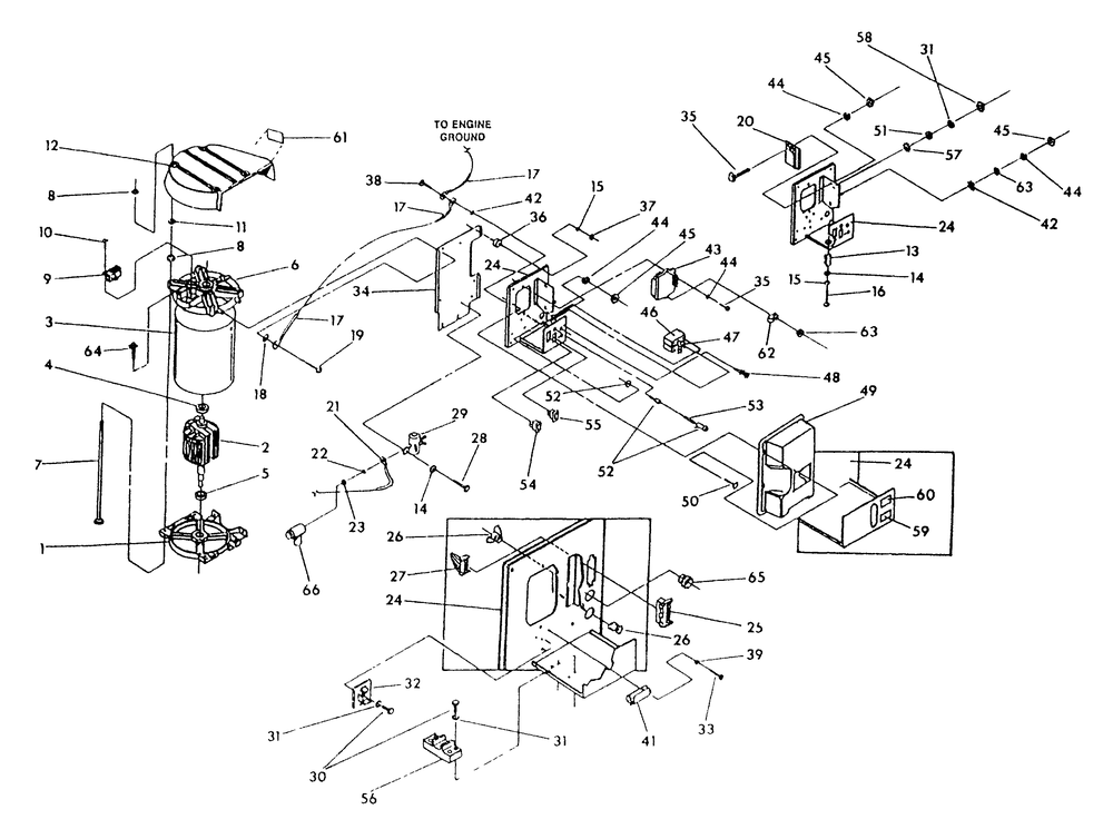 Alternator And Panel Diagram and Parts List for  Generac Generator