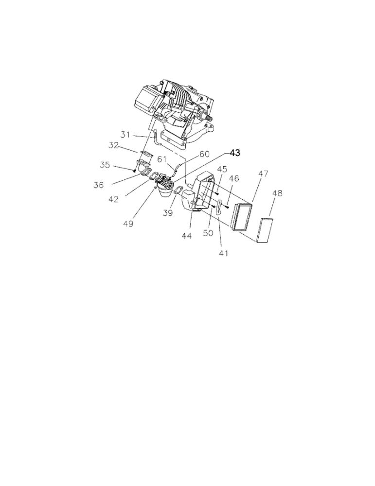 Dellorto Carburetor Diagram and Parts List for  Generac Engine