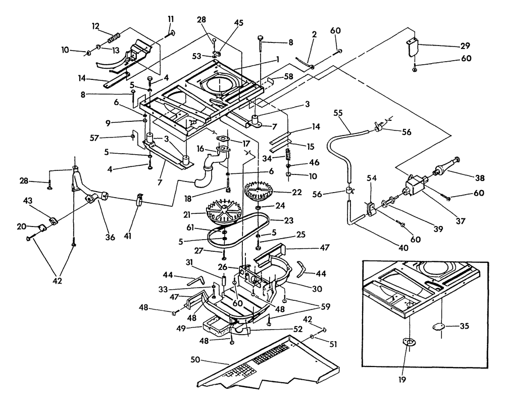 Base And Pulleys Diagram and Parts List for Np-50g Generac Generator
