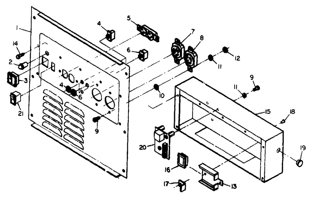 Receptacle And Control Panel No. 68872-E (R5000) Diagram and Parts List for (8896-0)(8896-0) Generac Generator