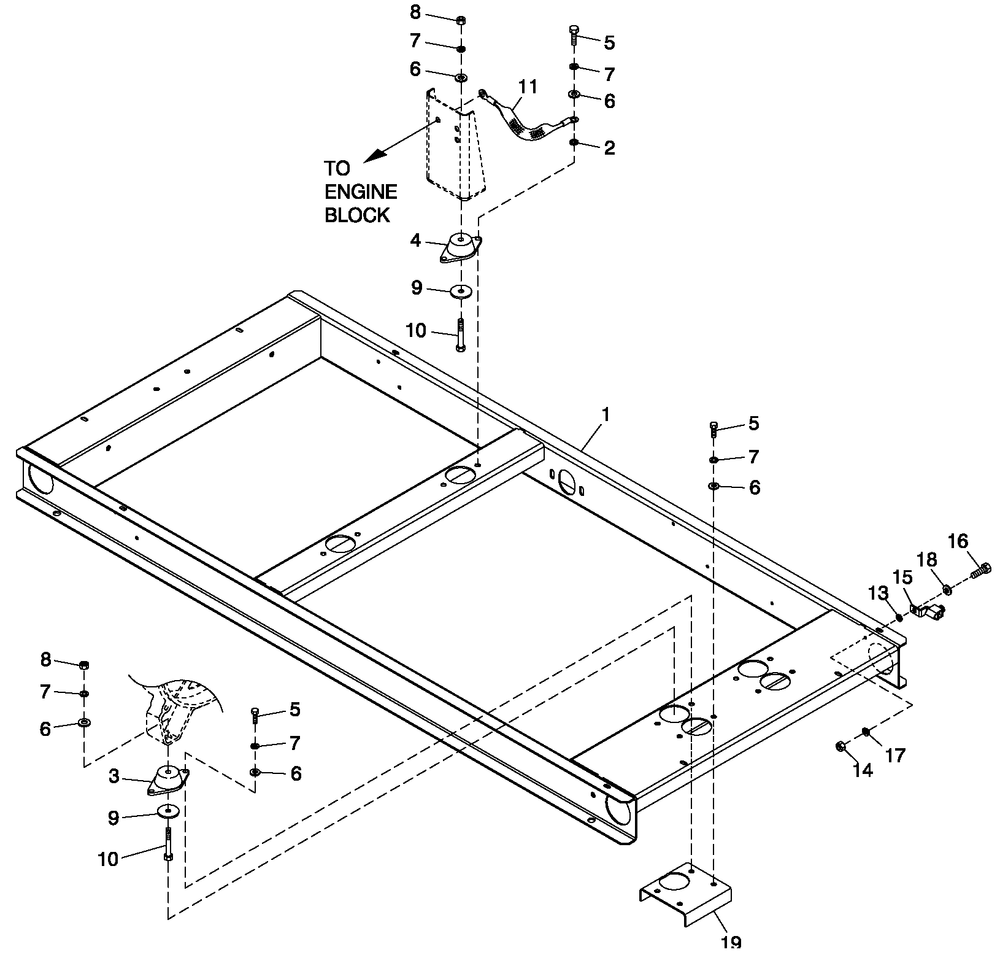 Mounting Base 1.6l Diagram and Parts List for (4108V30497)(2008) Generac Generator