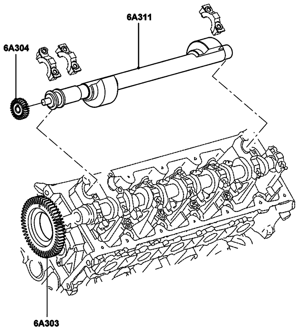 Gas Engine Balance Shaft Diagram and Parts List for (5693562)(2009) Generac Generator