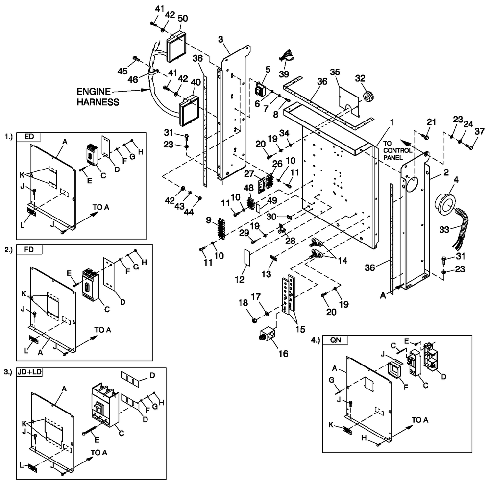 Cpl C2 And C4 Flex Hsb Diagram and Parts List for (5373485 - 5373489)(2009) Generac Generator
