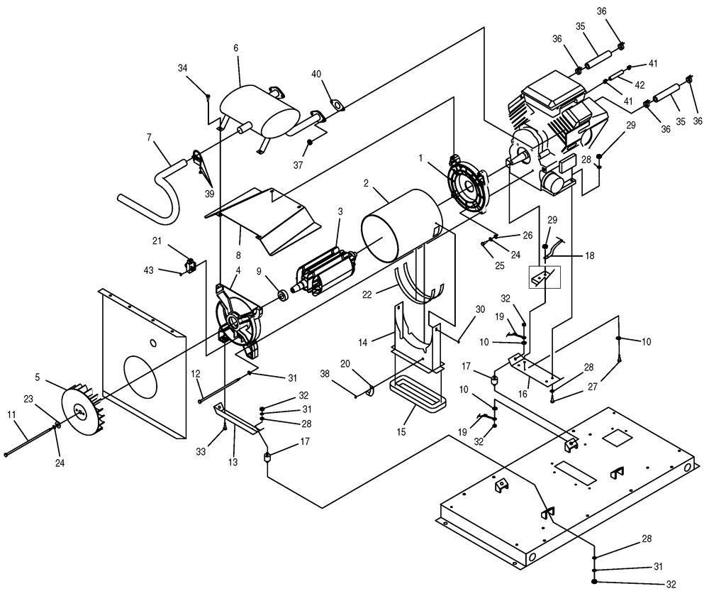Generator Diagram and Parts List for (3917846 - 4347137)(2006) Generac Generator