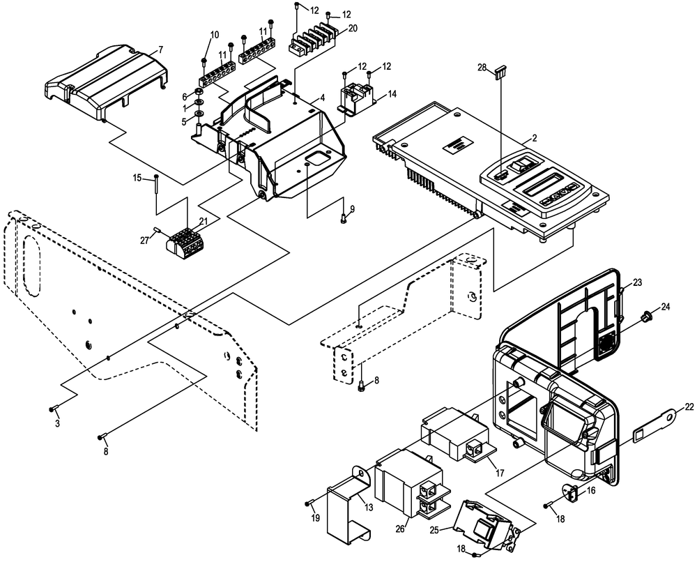 Control Panel Diagram and Parts List for (5960815 - 6263577)(2011) Generac Generator