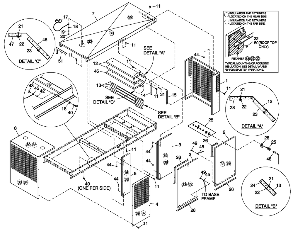 Enclosure C5 Diagram and Parts List for (4249955)(2005) Generac Generator