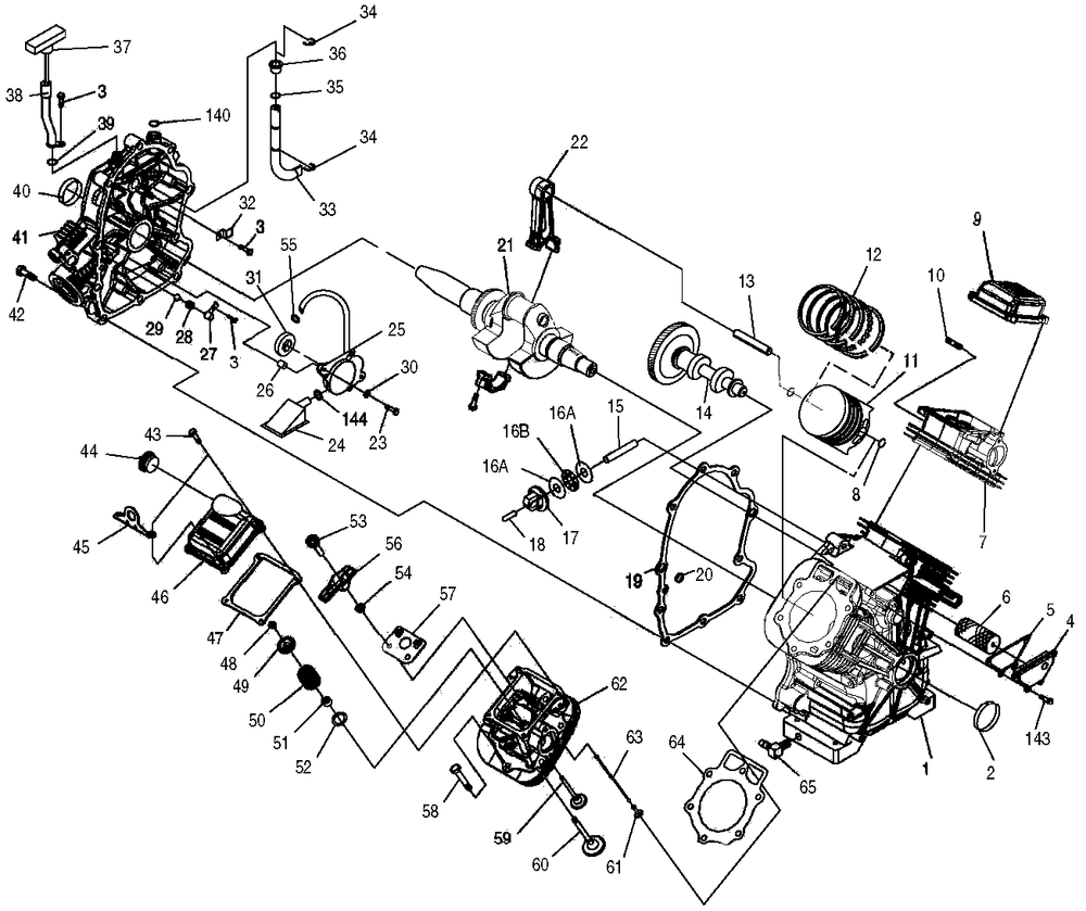 Engine 3 Diagram and Parts List for (385946 - 3907404)(2014) Generac Generator