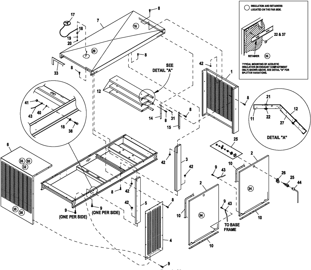 Ev Enclosure C3 Diagram and Parts List for (8338617)(2013) Generac Generator