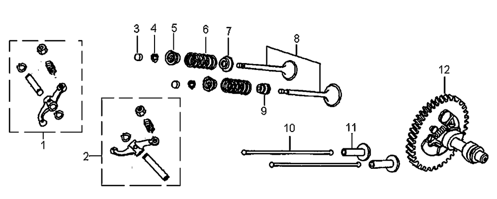 Rocker And Camshaft Diagram and Parts List for (9429553A)(2015) Generac Generator