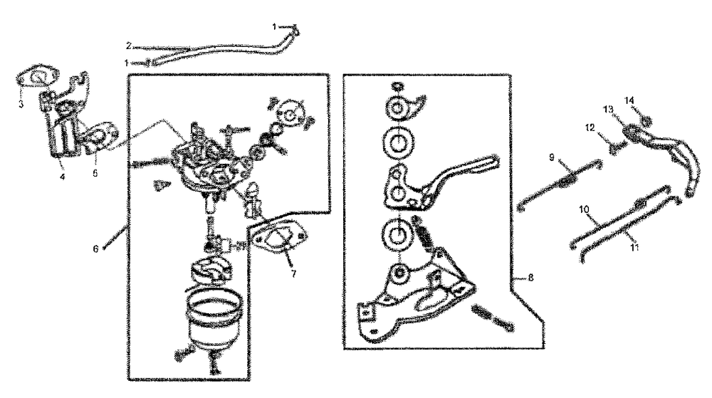 Fuel Supply System Diagram and Parts List for (5257529B - 6217805A)(2016) Generac Generator