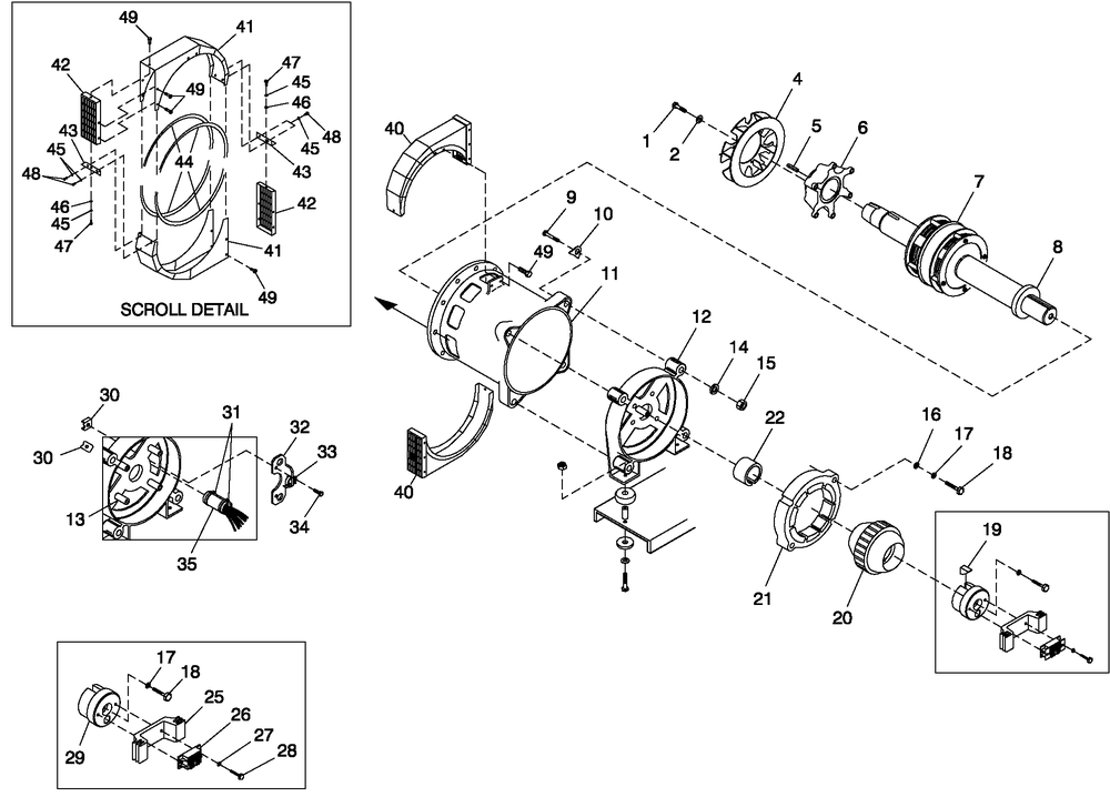 Alternator 6.8l 100 And 130kw Cpl Brushless Gearbox Diagram and Parts List for (6266280)(2011) Generac Generator