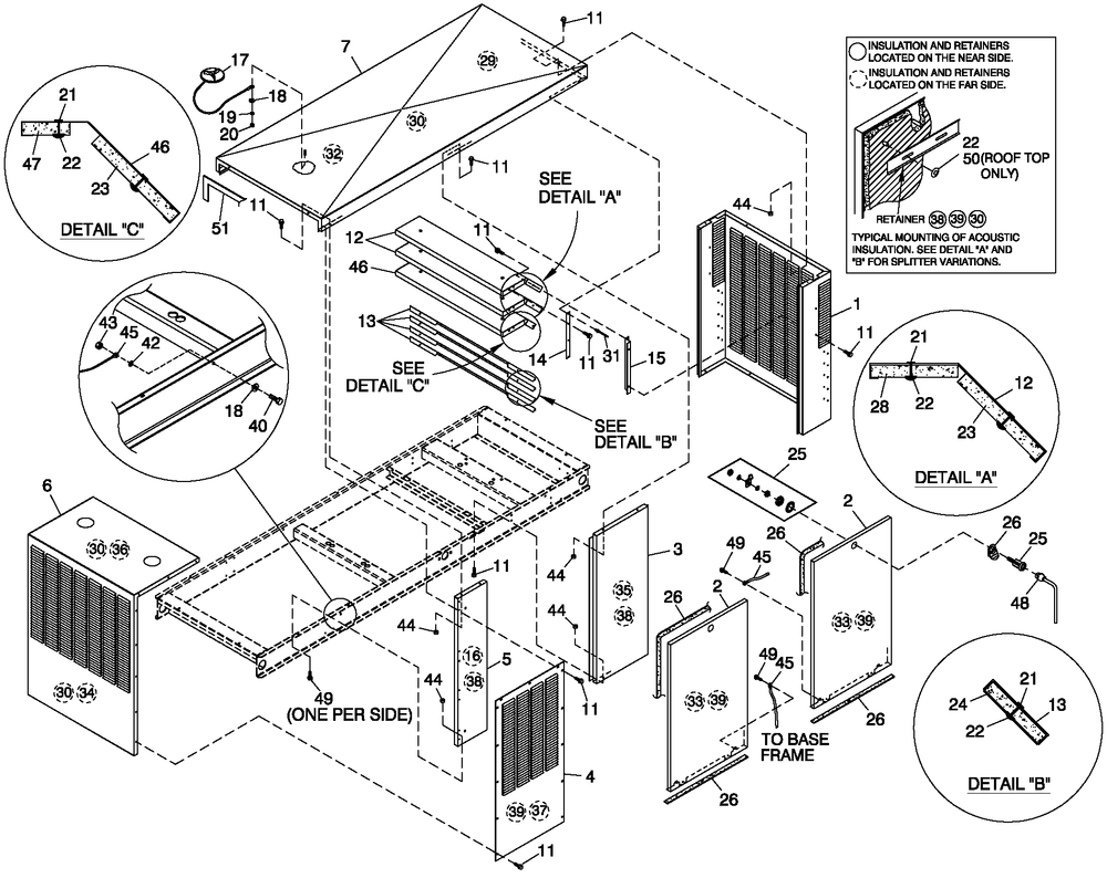 Enclosure C5 Diagram and Parts List for (5405965)(2009) Generac Generator