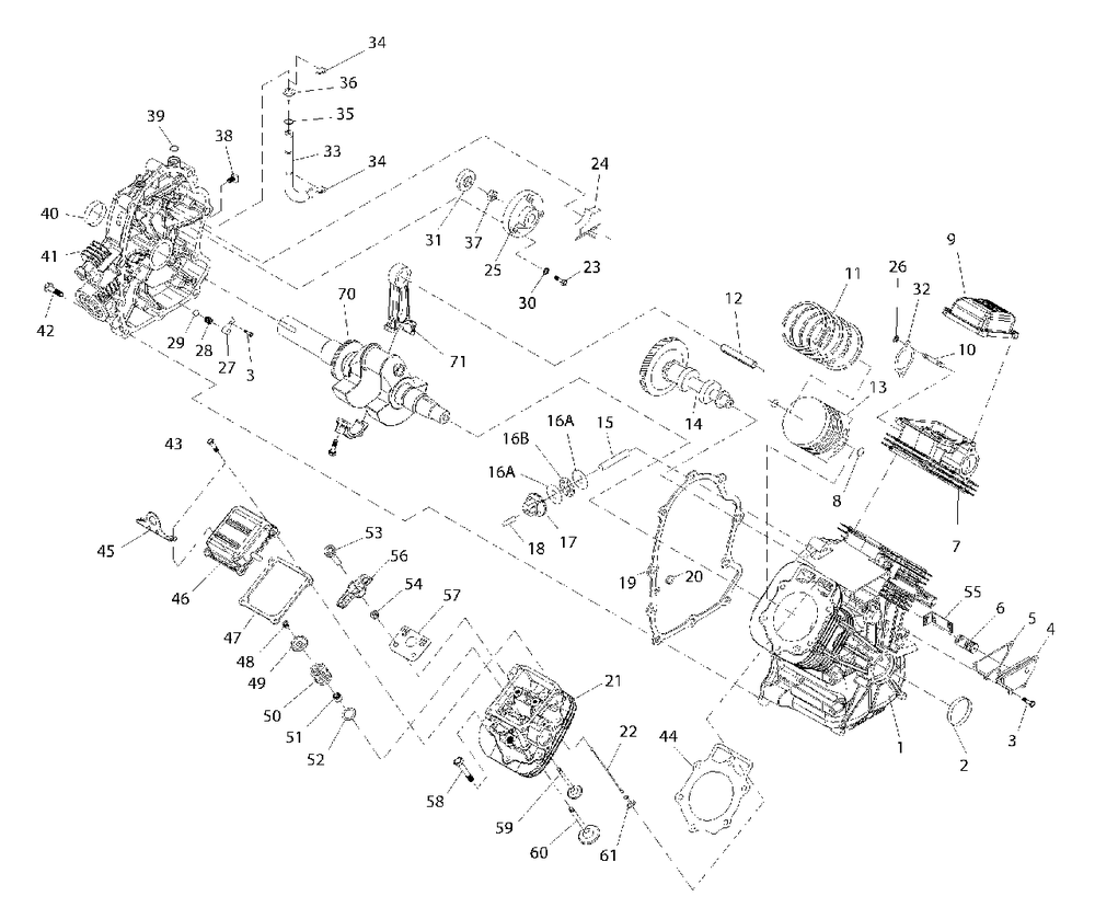 Engine Diagram and Parts List for  Generac Generator