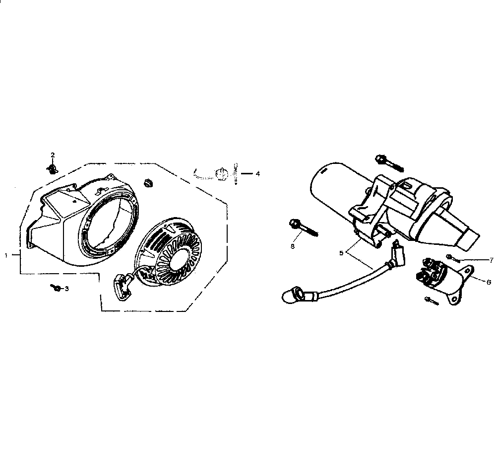 Starter Diagram and Parts List for  Generac Generator