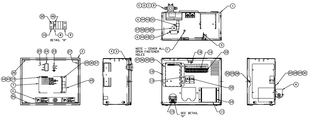 Av R-200 3600 Rpm 1.6l 3-Phase Diagram and Parts List for (2106V19635)(2006) Generac Generator