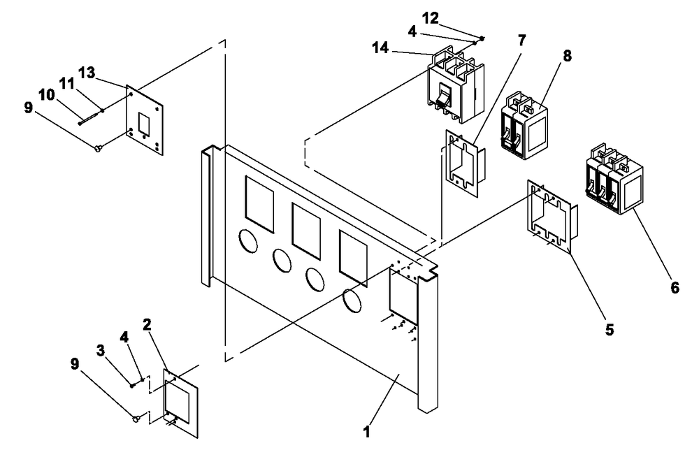 Circuit Breaker Diagram and Parts List for (3500656 - 3500657)(2000) Generac Generator