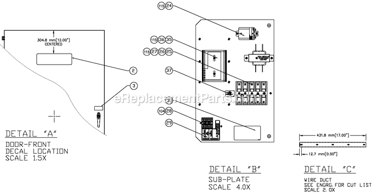 Av Rtsr/V 800a (2) Diagram and Parts List for (9525545)(2016) Generac Generator