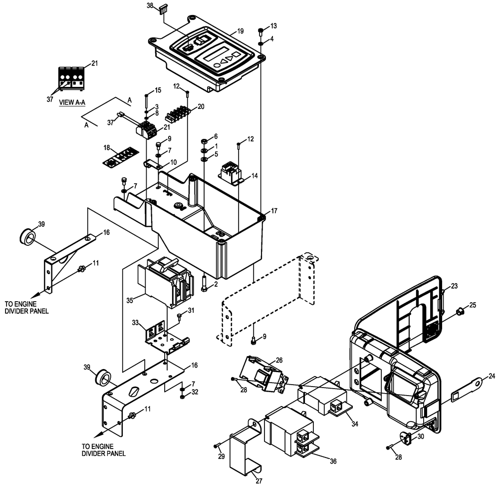 Control Panel Diagram and Parts List for (5731883)(2009) Generac Generator
