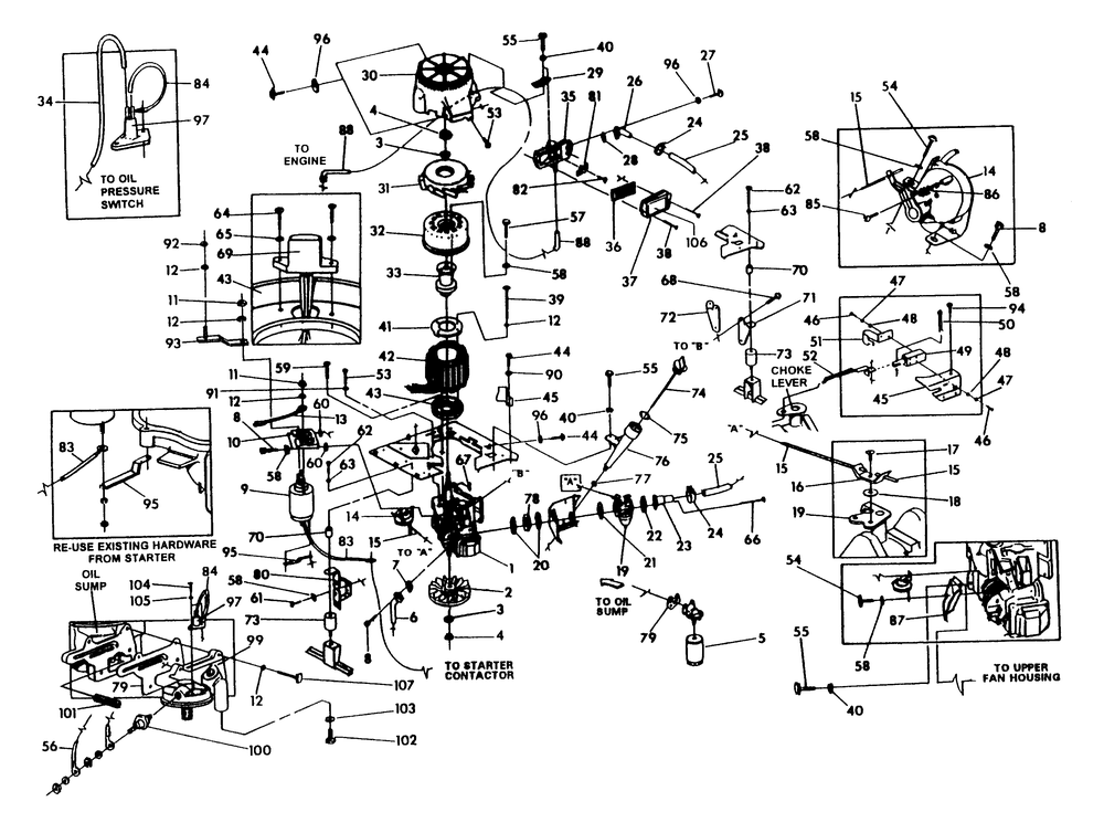 Generator Diagram and Parts List for  Generac Generator