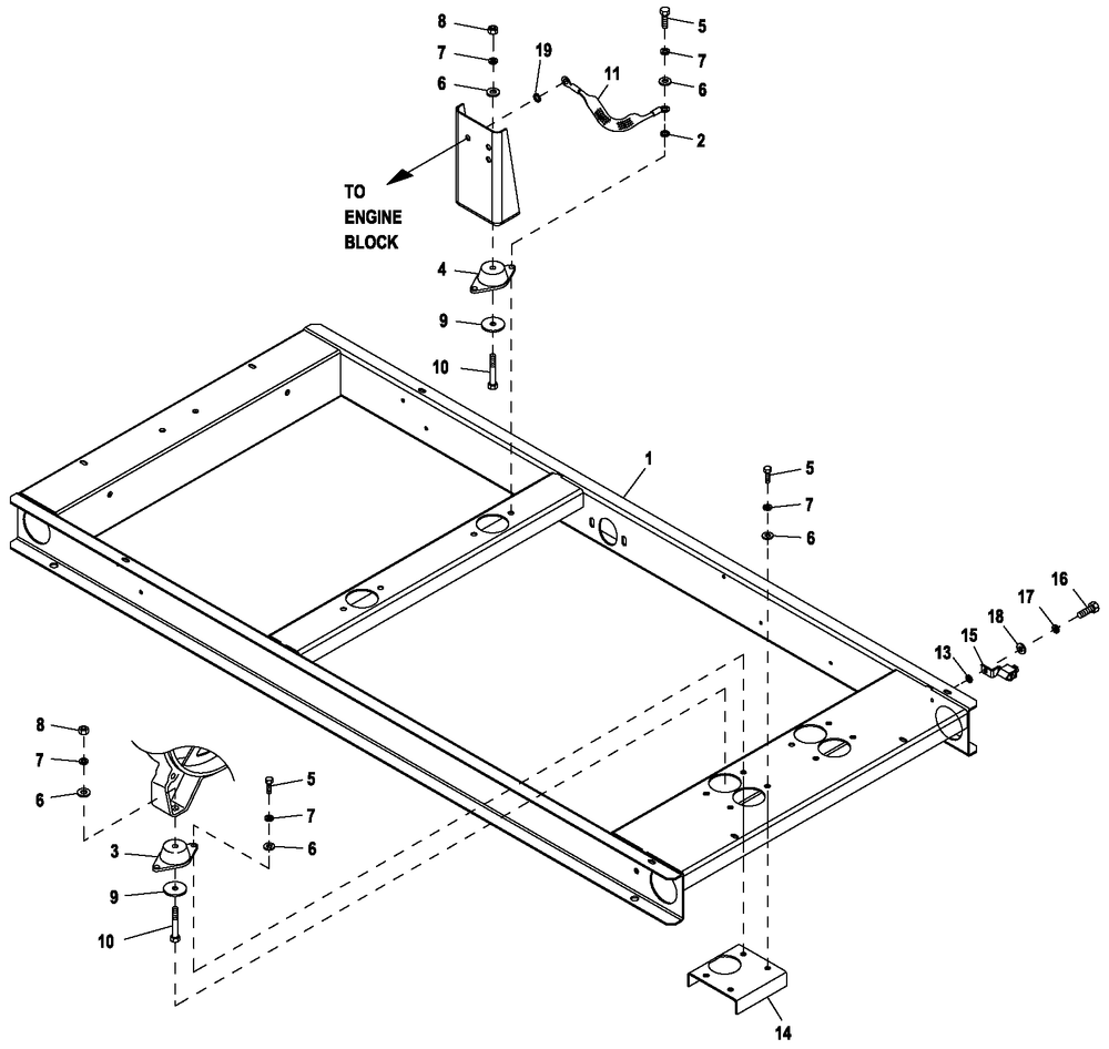 Mounting Base 106l Diagram and Parts List for (2007V23677)(2007) Generac Generator