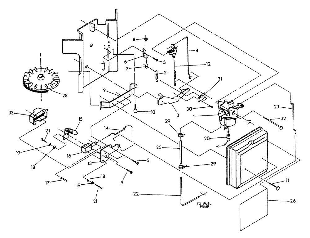 Carburetor And Air Cleaner Diagram and Parts List for  Generac Generator