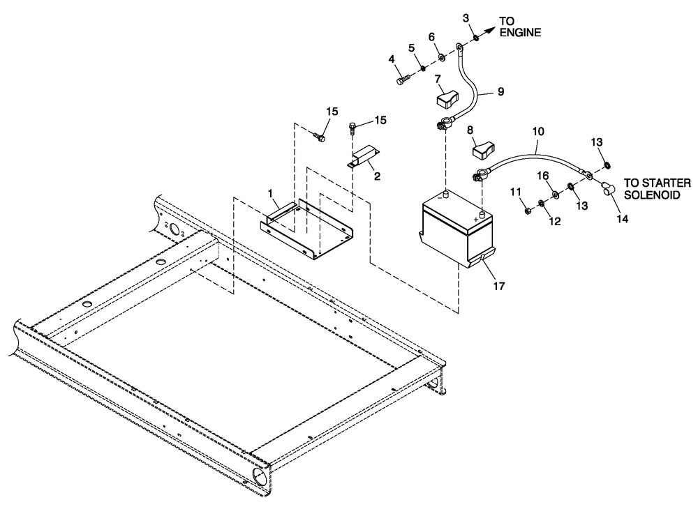 Ev Battery C2 Diagram and Parts List for (2707V24492)(2007) Generac Generator