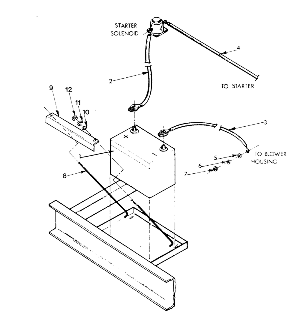 Battery Diagram and Parts List for  Generac Generator