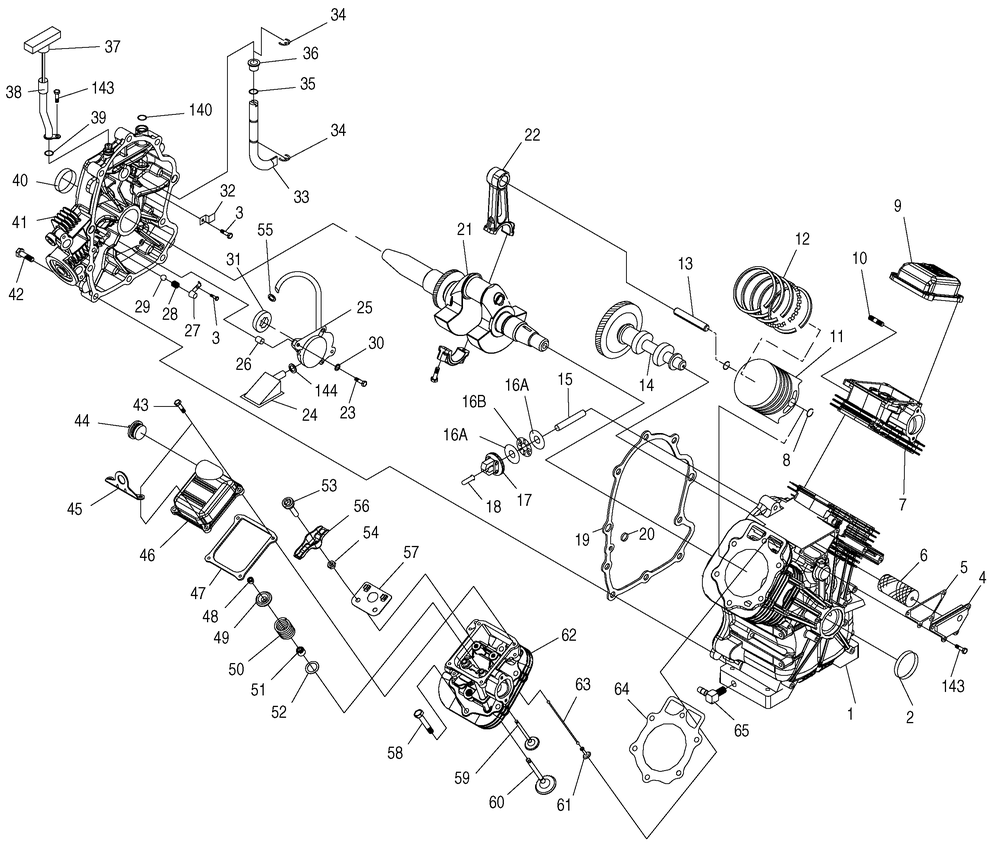 Engine 3 Diagram and Parts List for (4168906 - 4350907)(2006) Generac Generator