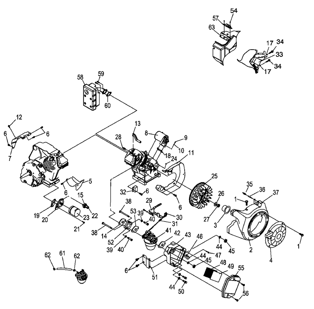 Engine Parts (0g9667) Diagram and Parts List for (5209569 - 6092542)(2010) Generac Generator