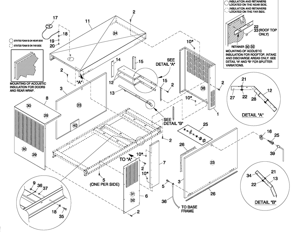 Enclosure C2 Diagram and Parts List for (2707V24492)(2007) Generac Generator