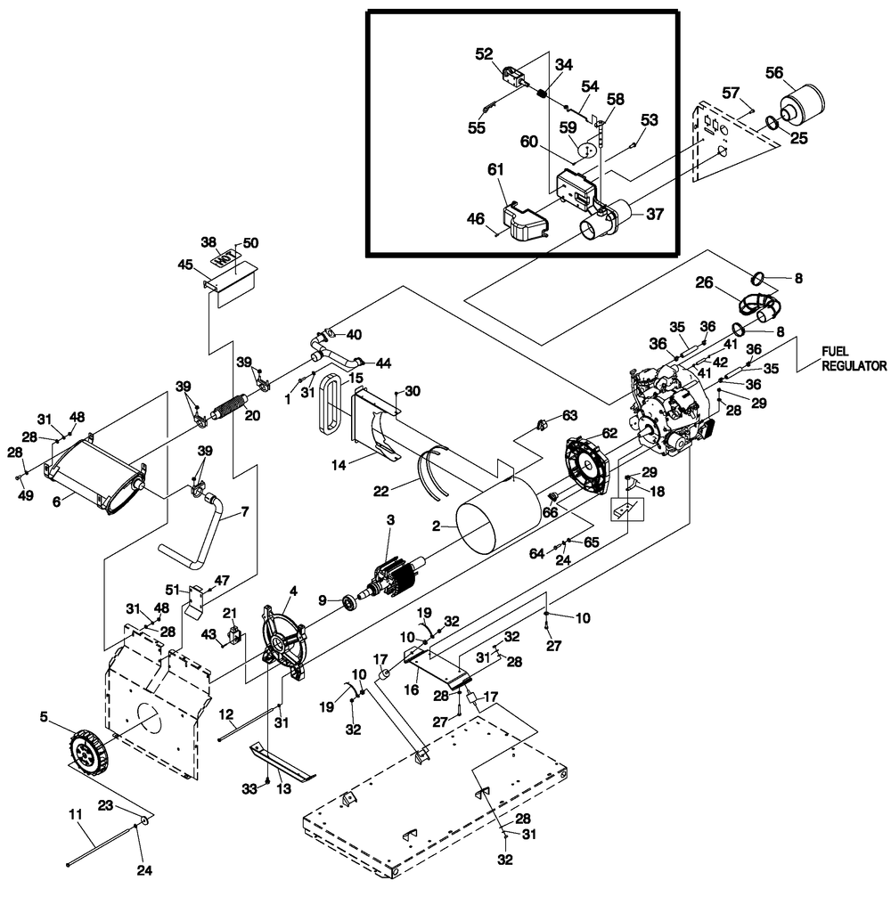 V-Twin Generators Diagram and Parts List for (0007V25841)(2007) Generac Generator