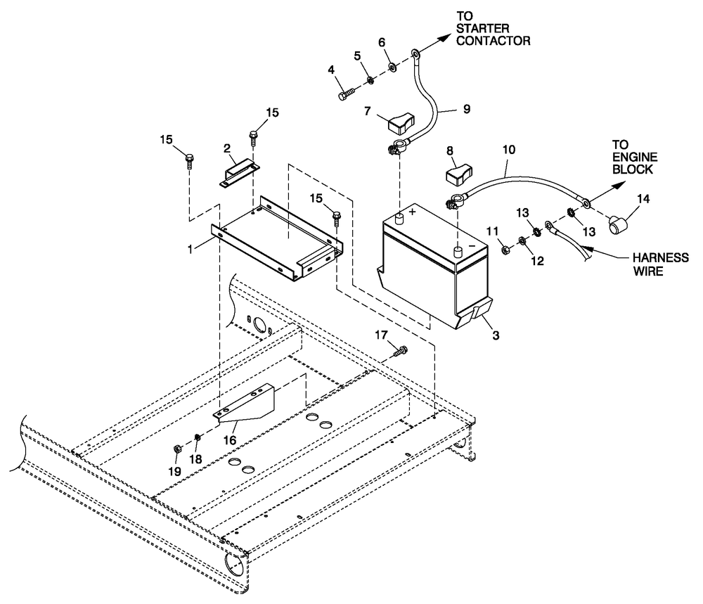 Ev Battery C4 Diagram and Parts List for (0508V27088)(2008) Generac Generator