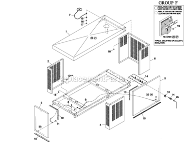 Part Location Diagram of 0F3890B Generac Retainer Insulation