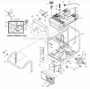 Part Location Diagram of 075763A Generac Boot, Battery Cable