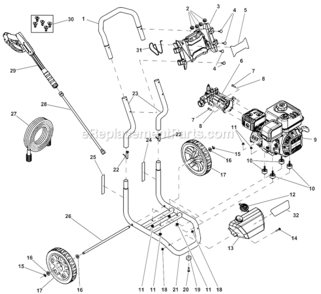 Part Location Diagram of 0J3052 Generac Hook-Hose