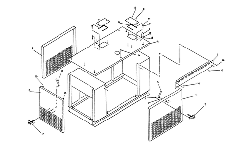 Compartment Diagram and Parts List for  Generac Generator