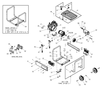 Part Location Diagram of 0G8442 Generac Engine W/O Muffler