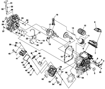 Engine 3 Diagram and Parts List for (0007V25841)(2007) Generac Generator