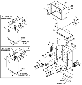 Connection Box C1 Cpl Diagram and Parts List for (5048184 - 5221380)(2008) Generac Generator