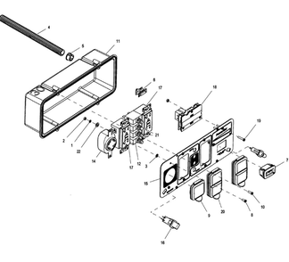 Control Panel Diagram and Parts List for  Generac Generator