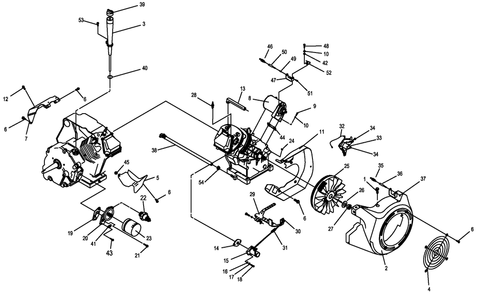 Engine Parts Diagram and Parts List for (5017366 - 5369818)(2014) Generac Generator