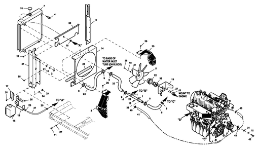 Ev Cooling System 1.5l Diagram and Parts List for (6959039)(2012) Generac Generator