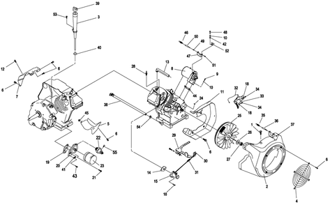 Engine 6 Diagram and Parts List for (0007V25841)(2007) Generac Generator