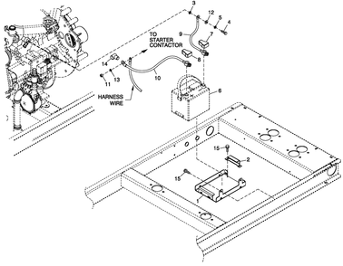 Ev Battery Accessories Diagram and Parts List for (5401523)(2009) Generac Generator