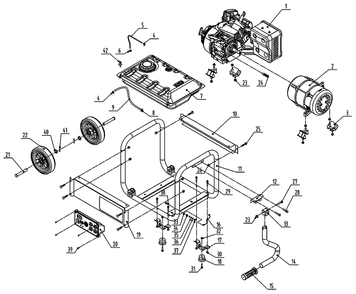 Unit Diagram and Parts List for (8318715B - 8597903B)(2013) Generac Generator