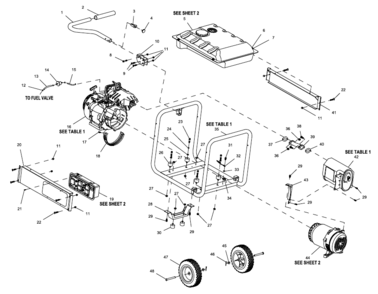 Part Location Diagram of 022304 Generac Washer Flat 1/2 Zinc